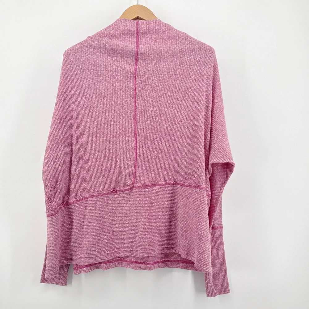 Free People Londontown Thermal Top Raspberry Cowl Neck Long Sleeve‎ Medium